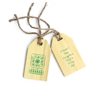 Wooden Luggage Tags Set of 2 -Green