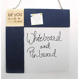 Pin Board and whiteboard Combination - Dry Erase Board - Bulletin Board - Innovative Organizer - for and Adults -to do Board (Dark Blue)
