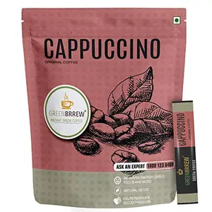 Cappuccino Green Coffee Instant Coffee Beverage Premix for Weight Management - (30G 20 Sachets)