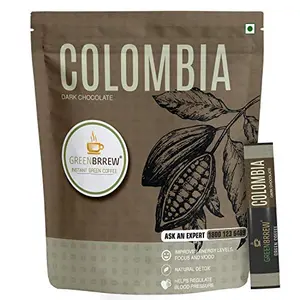 Colombia Green Coffee Instant Beverage Premix for Weight Management - 30G (Dark Chocolate 20 Sachets)