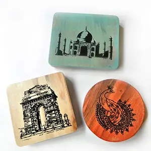 India Souvenir Magnets - Set of 3 - TajMahal/India Gate/Peacock/Fun Magnets/Magnet Love - Independence Day Gifts
