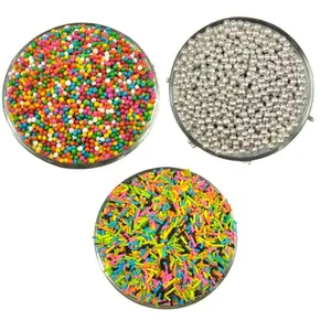 Silver Balls 100gms Free Rainbow Balls Silver Balls for Cake Decoration Silver Balls Edible Rainbow Sprinkles for Cake
