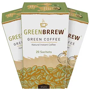 Natural Instant Green Coffee For Weight Loss (20 Sachets X Pack Of 3)