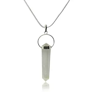 Clear Quartz Double Terminated Pendant/Locket with Chain