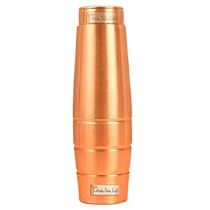 New Design Stylish Copper Bottle with Grip, Storage & Travelling Purpose, Yoga Ayurveda Healing, 1000 ML