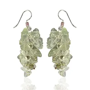 Green Amethyst Earrings Natural Chip Beads Earrings for Women, Girls (Light : Green)
