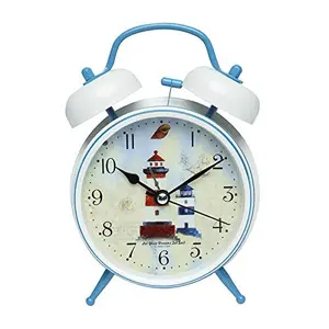 Table Clock Desk Alarm Clock with Light Analog | Nautical Design | Gift Box Packaging