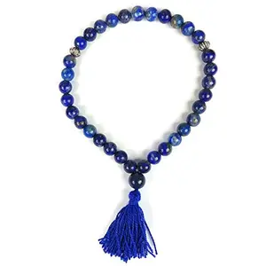 Natural Lapis Lazuli Crystal Stone Tasbeeh for Muslim Prayer 8 mm 33 Beads (Color : Blue)