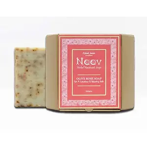 Neev Olive Rose Handmade Soap- For a Luxurious and Relaxing Bath - 100gms