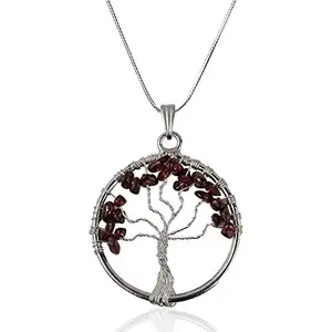 Natural Garnet Tree of Life Pendants