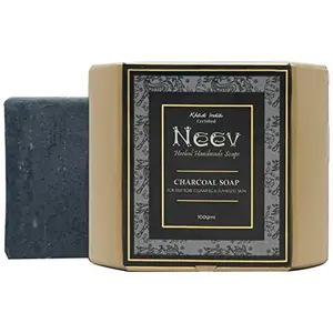 Neev Herbal Handmade Soaps Charcoal Soap for Deep Pore Cleansing and Flawless Skin 75 g