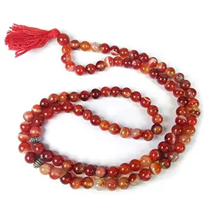 Natural Red Hakik Crystal Stone Tasbeeh for Muslim Prayer 8 mm 99 Beads (Color : Multi)