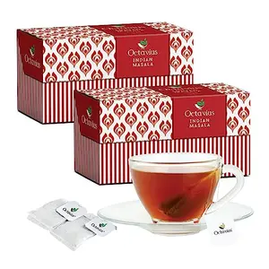 Rich Indian Masala Black Tea Envelopes - 30 Tea Bags (Pack of 2) - 60 gm (2.11 OZ) Each Pack