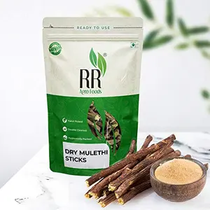 RR AGRO FOODS Mulethi Liquorice 250 GM | Multhi | Glycyrrhiza Glabra | Yashtimadhu | Jeshthamadha | Dry Licorice Sticks Pack of 1