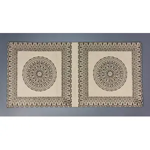 Decorative Rugs Double Joint Cotton Carpet Soft Quality mat with Indian Prints Chair mats for Living Room Bedroom Dining Room Kitchen Garden Outdoor Indoor(Grey)