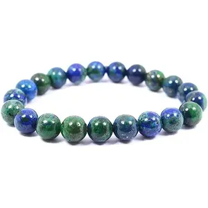 Reiki Crystal Products Natural Azurite Bracelet 8mm for Reiki Healing and Vastu Correction Protection Concentration Spirituality and Increasing Creativity
