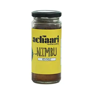 The Achaari Nimbu Red Chilli, Homemade Lemon Pickle, 250grams (8.81 Oz)