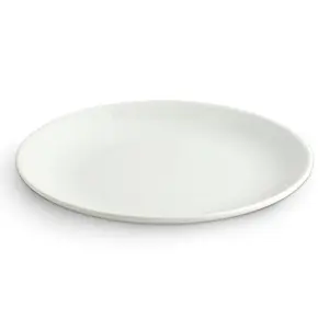 Oval Dinner Plate , 24 cm , White Porcelain , Use for Serving Breakfast , Dining and Snacks , Gifting Accessories at Home , Kitchen and Hotel , Pack of 1