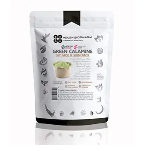 Green Calamine Face Pack (Nature's Essence from Heilen Biopharm) Zinc Oxide Neem Senna & Moringa Leave Powder (75 gm / 2.65 oz / 0.17 lb)