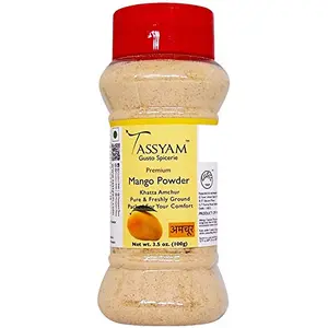 Amchur (Mango Powder) 100g (3.5 oz) | Dispenser Bottle by Tassyam
