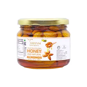 Tassyam Wild Honey with California Almonds 400g | All Natural & Pure