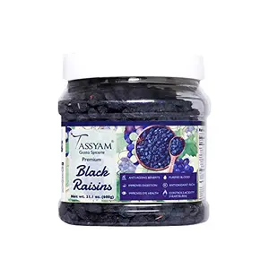 Premium Black Raisins 600gm ( 21.16 OZ) Jumb Jar | Healthy Dry Fruits Luxury Box of Kali Draksh