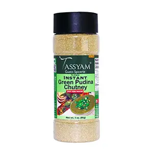 Instant Pudina Chutney 85gm (2.99 OZ) | Chemical Preservative and Sugar Free | Just Add Water