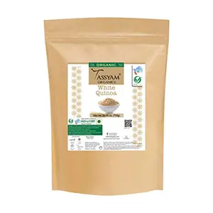 Tassyam Certified Organic Whole White Quinoa Grain 750g Pouch | Gluten Free Keto Friendly Vegan
