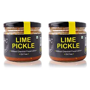 Lime Pickle - Indian Hand Made Low Oil Achaar 400 GR (14.11oz) (Pack of 2)