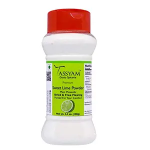 Sweet Lime (Mosambi) Powder 100g (3.52 OZ) | Dispenser Bottle