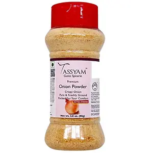 Extra Strong Onion Powder 80g (2.82 oz)g | New & Improved | Dispenser Bottle by Tassyam