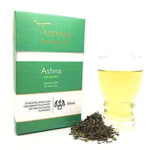 Ashna Green Tea Darjeeling Rare Handmade 50grams (1.76 oz) by Tassyam