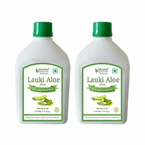 Lauki Aloe Vera Juice | Natural Juice | Sugar Free 1 Ltr Pack of 2