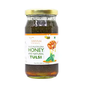 Tassyam Wild Honey with Natural Dried Tulsi 250g | All Natural & Pure