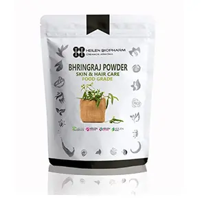Heilen Biopharm Natural Ayurvedic Food Grade Bhringraj Powder for Skin Hair andInternal Care (200 gm/7 Oz/0.44 lb)
