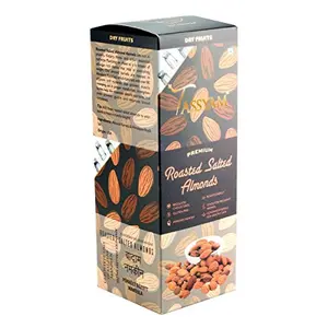 Tassyam Premium Roasted Salted Almonds 250g Namkeen Badaam Giri | Oil Free Roasting