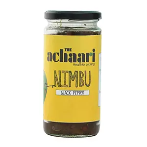 The Achaari Nimbu Black Pepper Pickle 100% No Oil & No Preservative Homemade Lemon Pickle 400 Grams