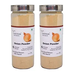 Ground Onion Powder 250gms (8.8 oz) (2x 125g) by Tassyam