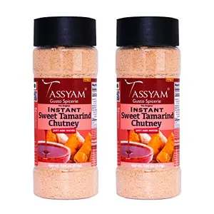 Instant Saunth Sweet Tamarind Chutney 220g (110g x2) | No Preservatives Fillers | Dispenser Bottle