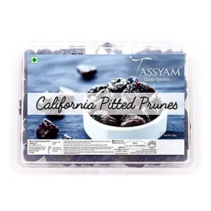 California Pitted Prunes Dried Plums 500gms(17.63 oz) Box by Tassyam