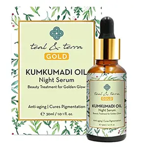 Teal & Terra Kumkumadi Oil (tailam) | Night Serum for Skin Whitening & Glowing Control Face Pigmentation 30 ML