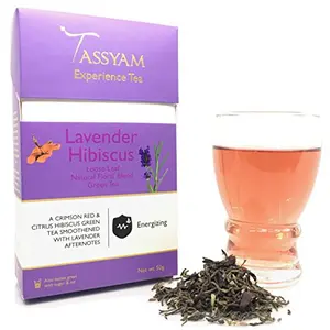 Tassyam Green Tea Lavender Hibiscus 50 Grams | Luxury Box - Loose Lea