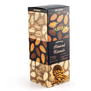 Tassyam Premium Raw Almonds 250g Badaam Giri | Healthy Dry Fruits Luxury Box