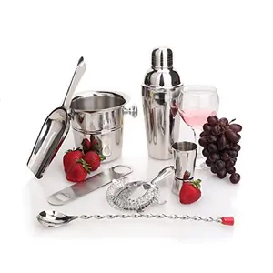 Stainless Steel Cocktail Shaker 20oz Bar Set - Combo Of 7 Pcs