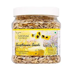 Raw Sunflower Seeds Helianthus annuus 600gms(21 oz) Jar by Tassyam