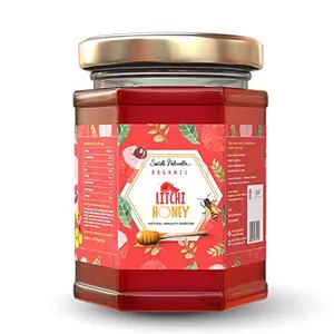 Lychee Organic Honey - 340gms / Natural Immune Booster / Certified Honey / Pure Raw Unpasteurized Unprocessed Not Heated / Glass Jar