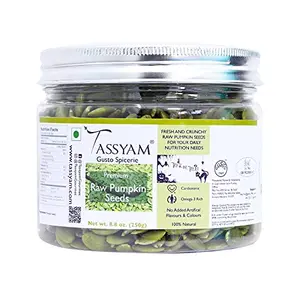 Tassyam Raw Pumpkin Seeds | 250g Halloween Special Premium Jar