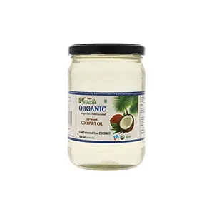 100 % Pure Organic Virgin Cold Pressed Coconut Cooking Oil -500 ml (Glass Bottles )