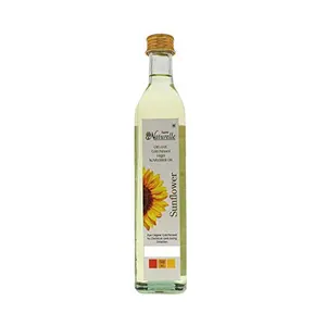 Farm Naturelle Organic Sunflower Oil (Sun Flower) | Virgin Cold Pressed (Kachi Ghani Oil) | Pure Oil in Glass Bottles 500ml