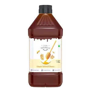 Farm Naturelle-Real Ginger Infused Forest Honey| 100% Pure & Natural Ingredients - Immense Medicinal Value |Lab Tested Clove Honey -  2.75 Kg -Pet Bottle
